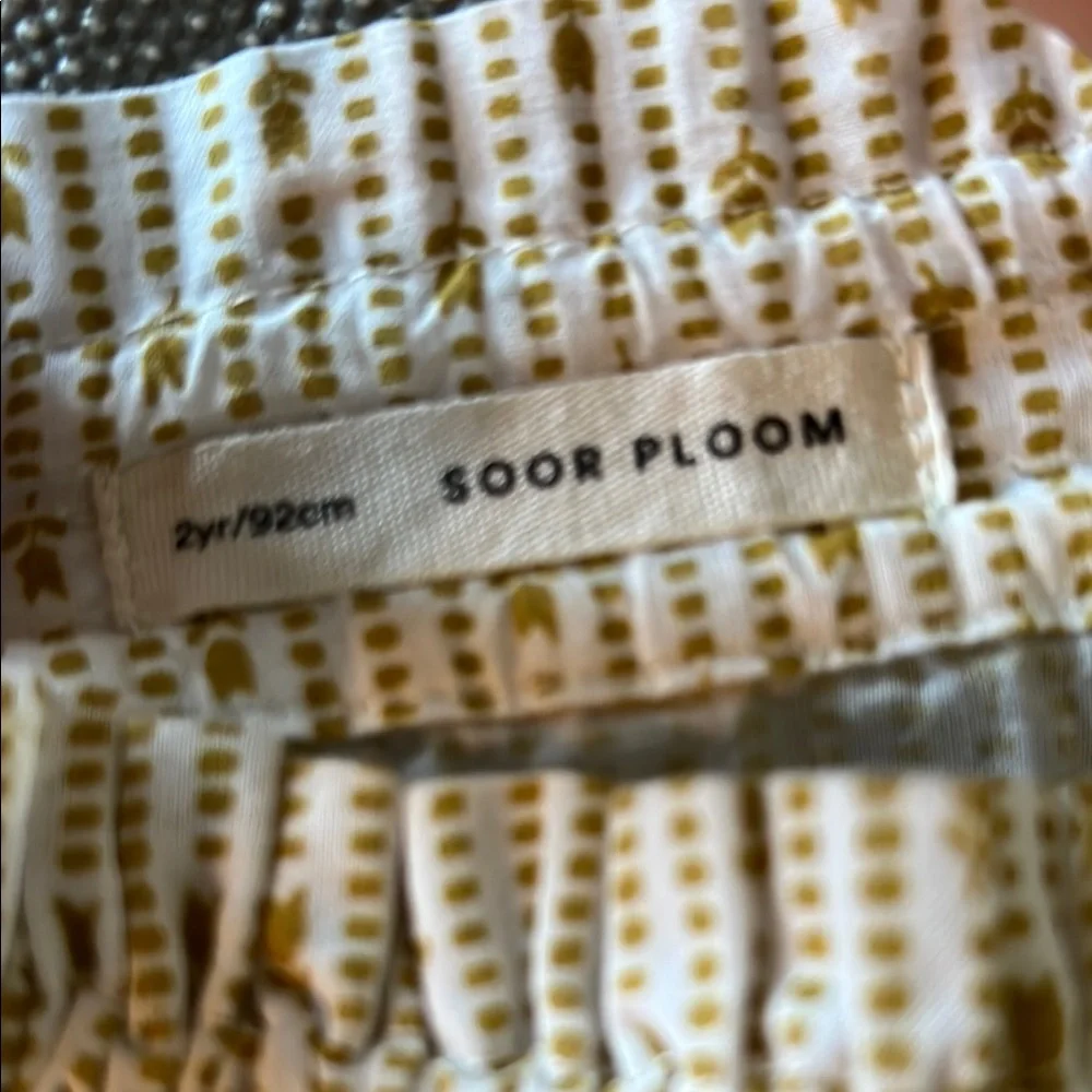 Soor Ploom Chamomile Lottie’s Stylish Cream and Gold Baby Bloomers. 2Y